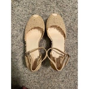 Beige Jelly Wedge Daisy Sanibel Size 39